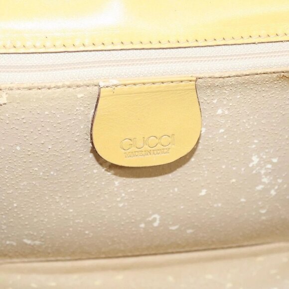 GUCCI Bamboo Chain Shoulder Bag Leather Yellow 001 115 1497 Auth ep8600 - Picture 11 of 16
